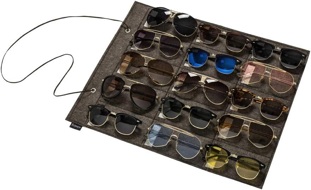 Sunglasses Organizer Storage Wall Mounted Hanging Sunglasses Organiser 15 Slots Glasses Storage Organizer Holder